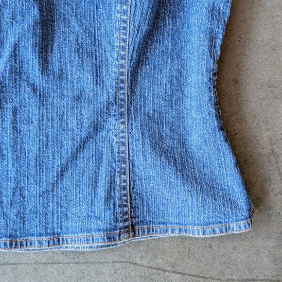 Vintage Y2K Harold's Blue Denim Halter Top size 10 - Picture 4 of 8